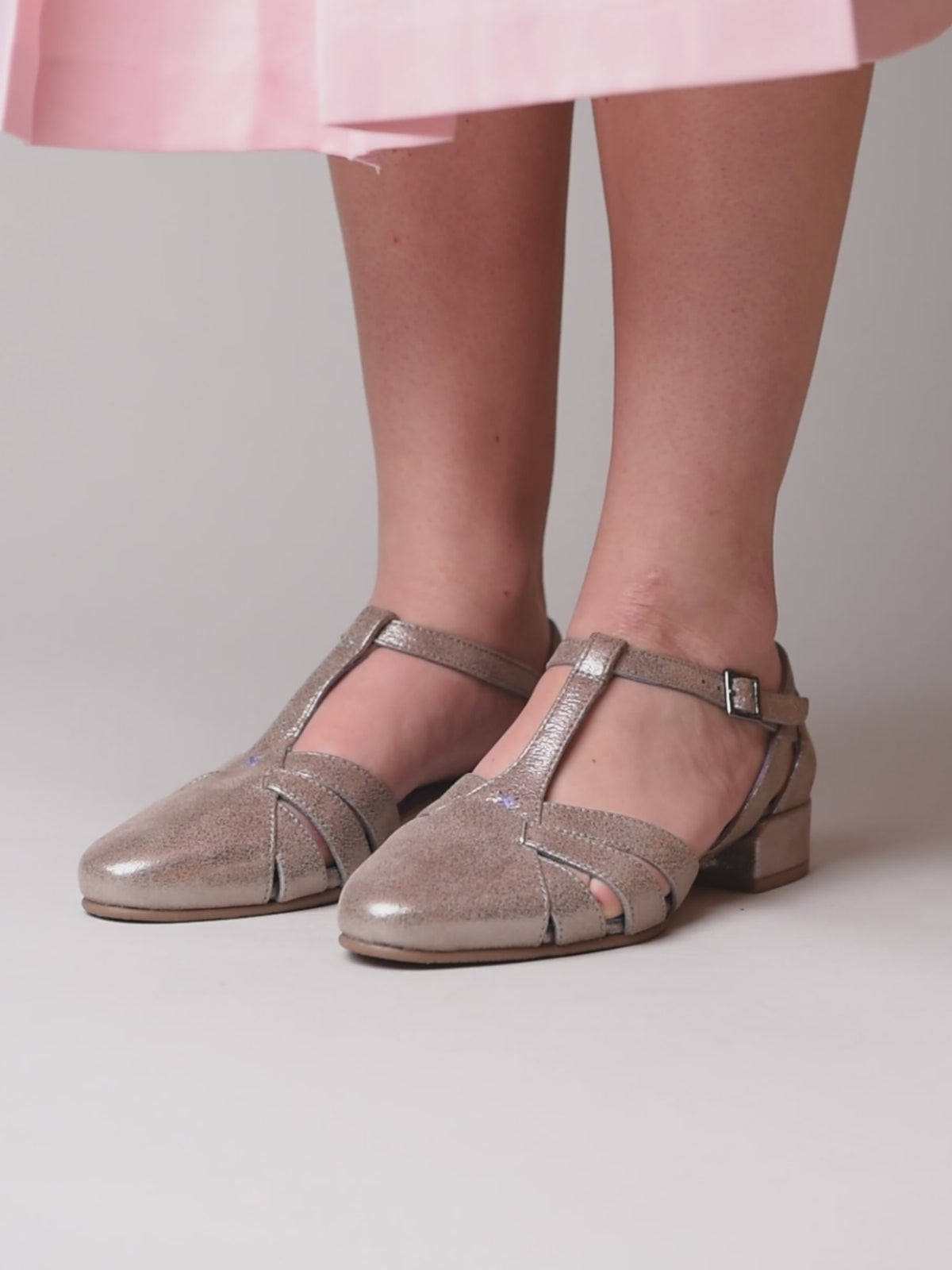 SAYURI SILVER METALLIC LEATHER