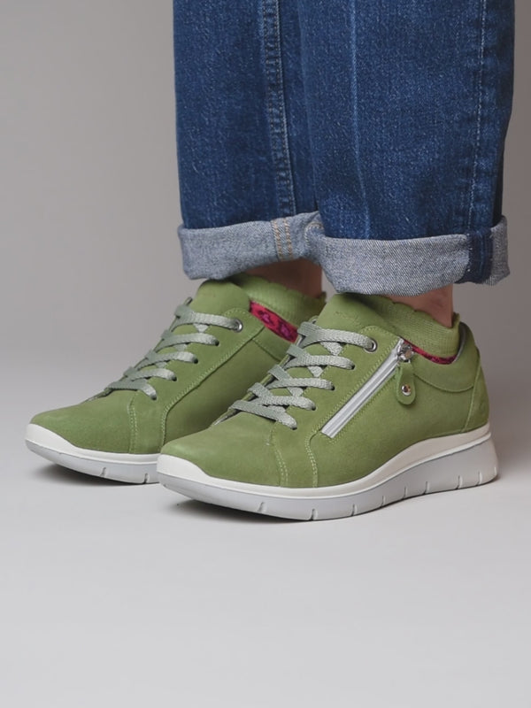 KENSEY LICHEN GREEN SUEDE