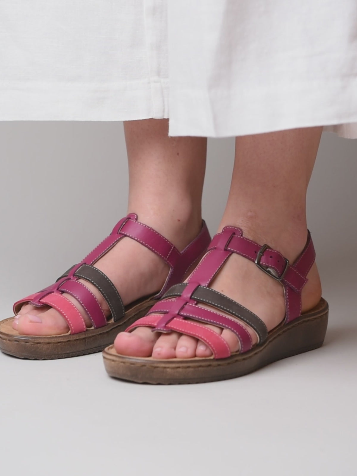 PARADAS FUCHSIA PINK MULTI LEATHER