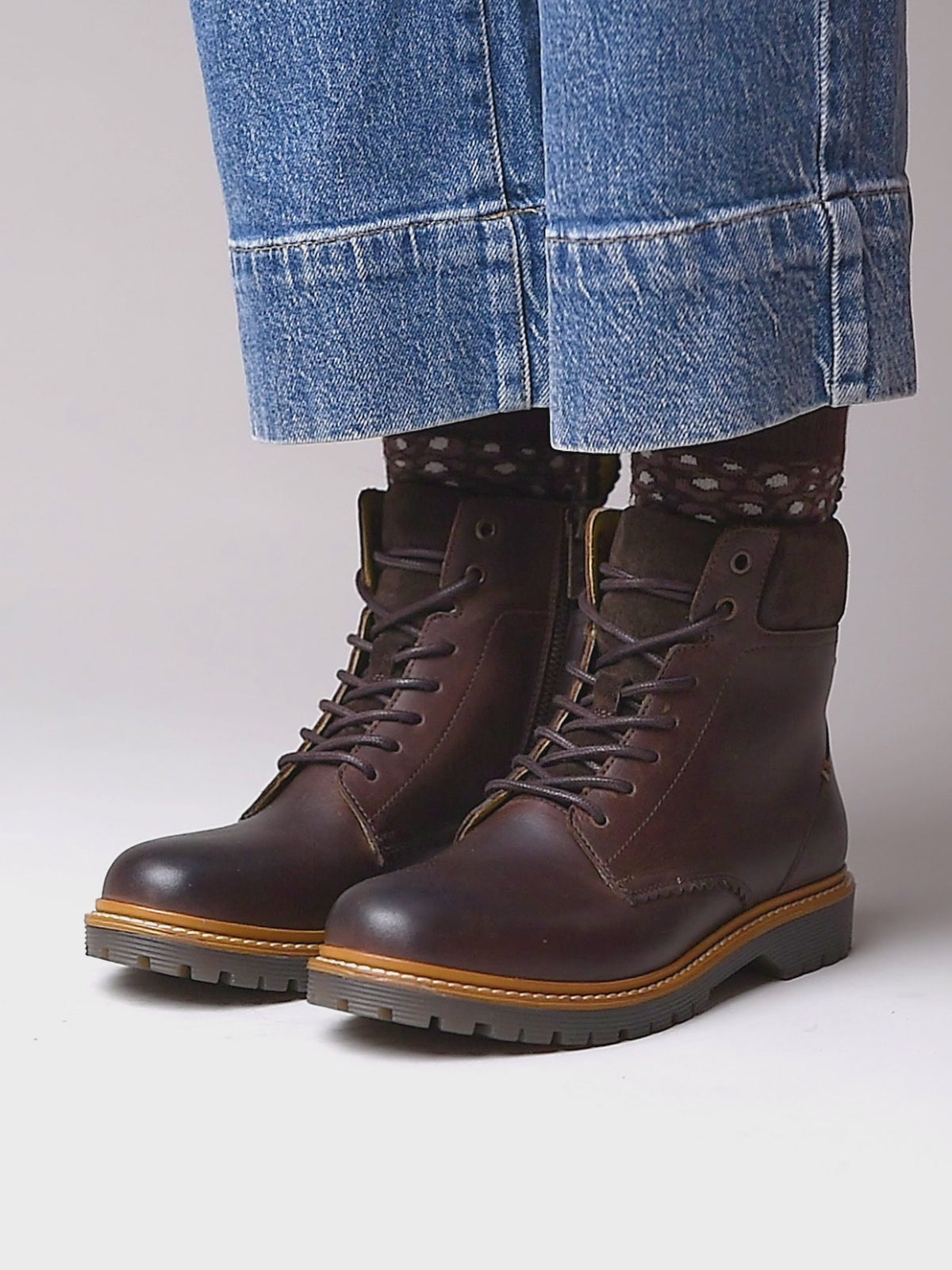 Brown sturdy suede ankle boots - BEATTOCK BROWN WAXY LEATHER