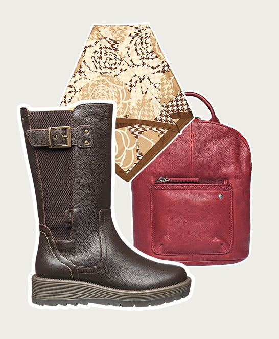 Brown mid-calf elasticated boot - RANNOCH CHOCOLATE LEATHER
