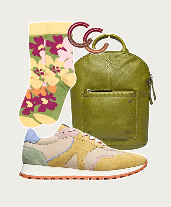 Yellow sporty lace up trainer - REMI PRIMROSE YELLOW/SAND