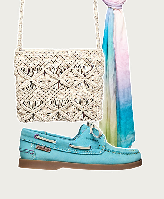 Blue ladies nubuck boat shoes - SALCOMBE 3 POOL BLUE NUBUCK