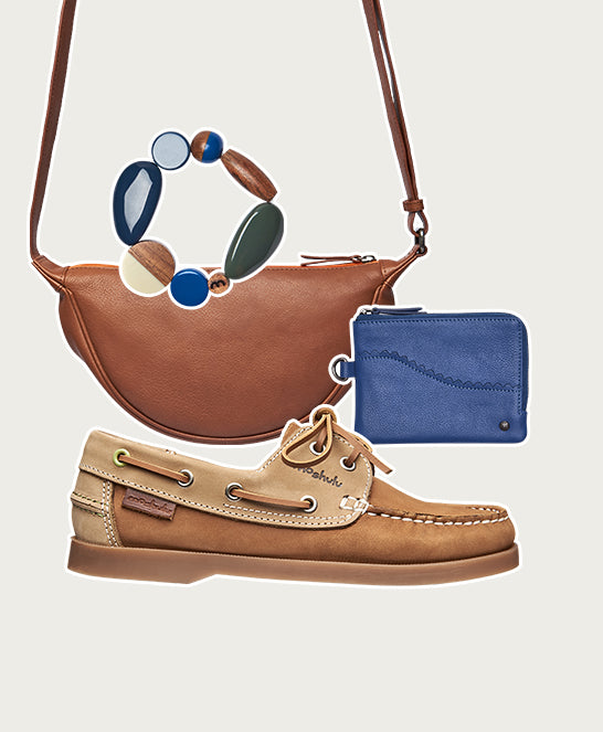 Brown ladies nubuck boat shoes - SALCOMBE 3 TAN/SAND