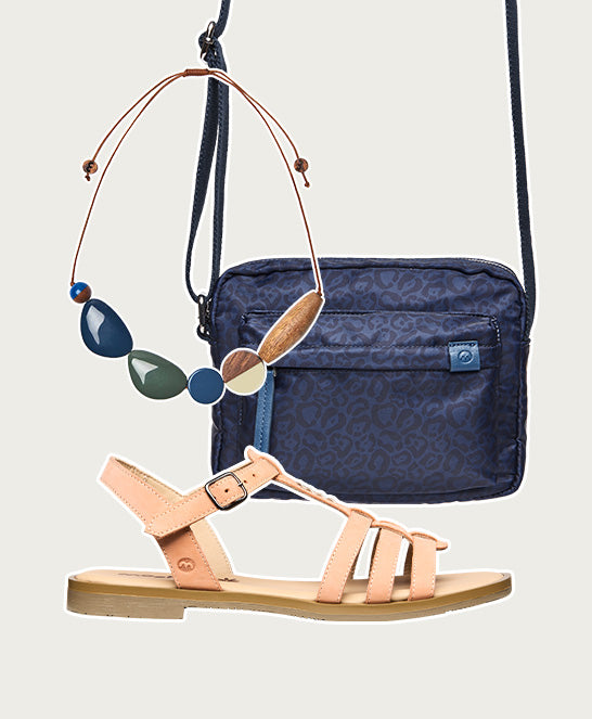 Orange strappy leather t-bar sandals - SALTERN PAPAYA NUBUCK