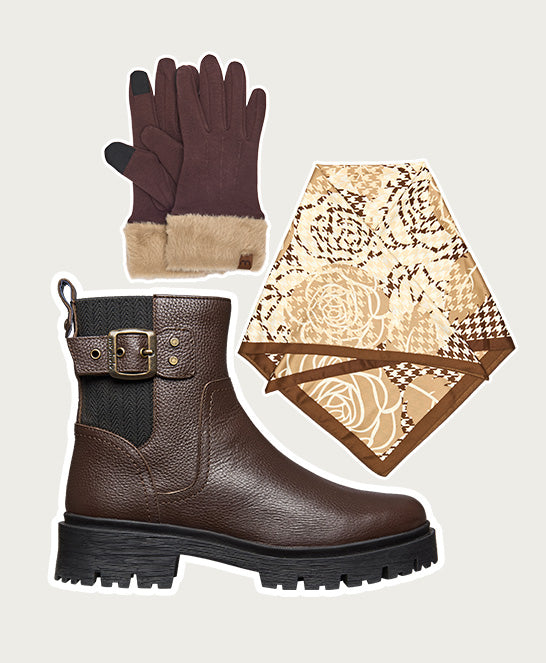 Brown chunky biker boot - SEAMOUNT CHOCOLATE LEATHER