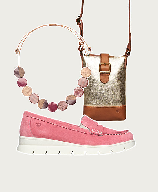 Pink casual moccasin loafers - SHEARWATER CORAL PINK SUEDE