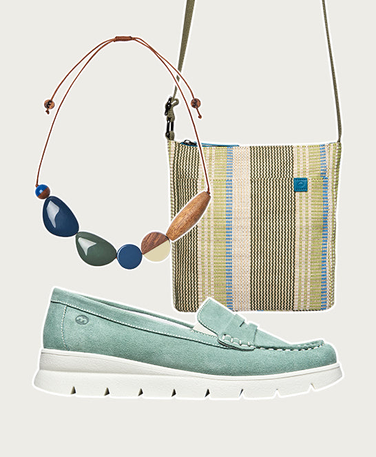 Green casual moccasin loafers - SHEARWATER SEA MIST SUEDE