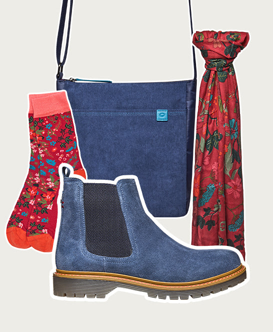 Blue chunky Chelsea boot - SKERRY 2 DENIM SUEDE