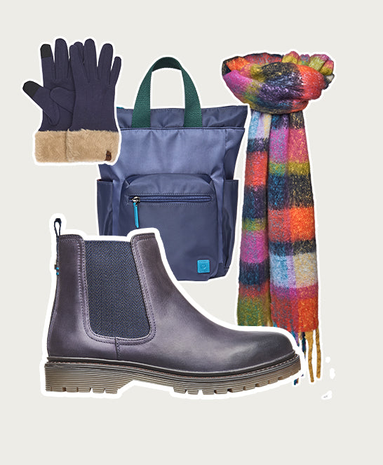 Blue chunky Chelsea boot - SKERRY 2 INDIGO WAXY