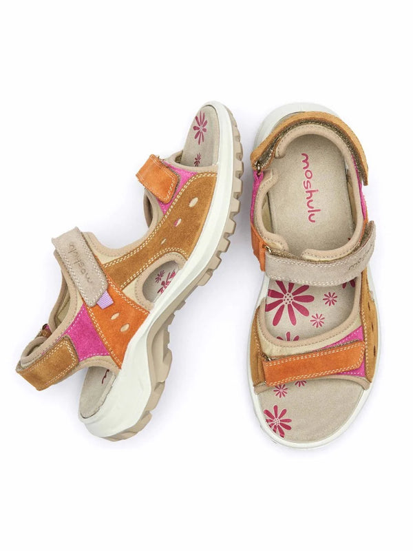 Brown suede adventure sandals - WEMBURY TAN MULTI