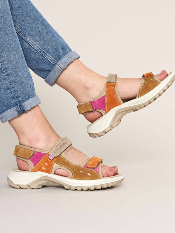 Brown suede adventure sandals - WEMBURY TAN MULTI