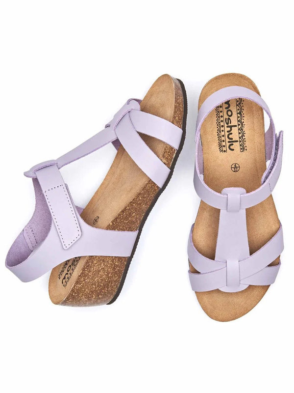 Purple T-bar wedge sandals - ILHA LILAC HAZE