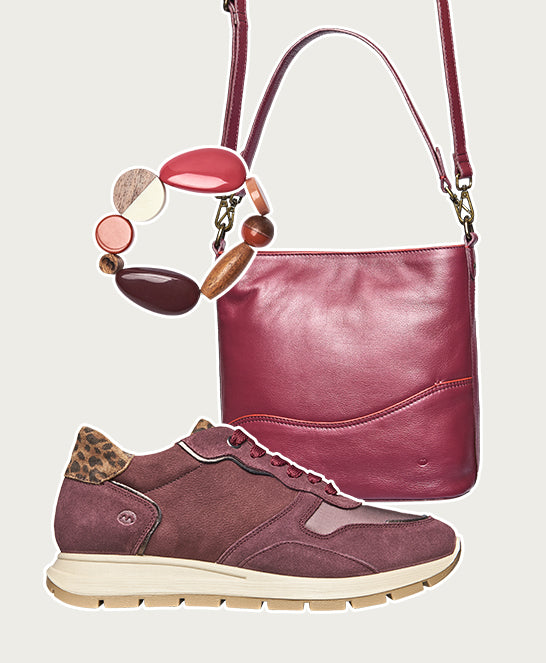 Red lace up mesh panel trainers - TERESA MORELLO CHERRY