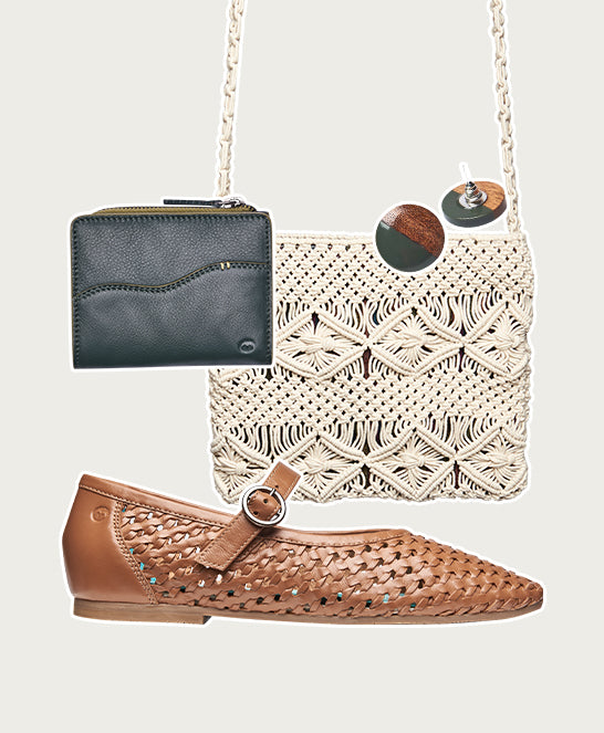 Brown Mary Jane woven ballet pump - WENNA TAN