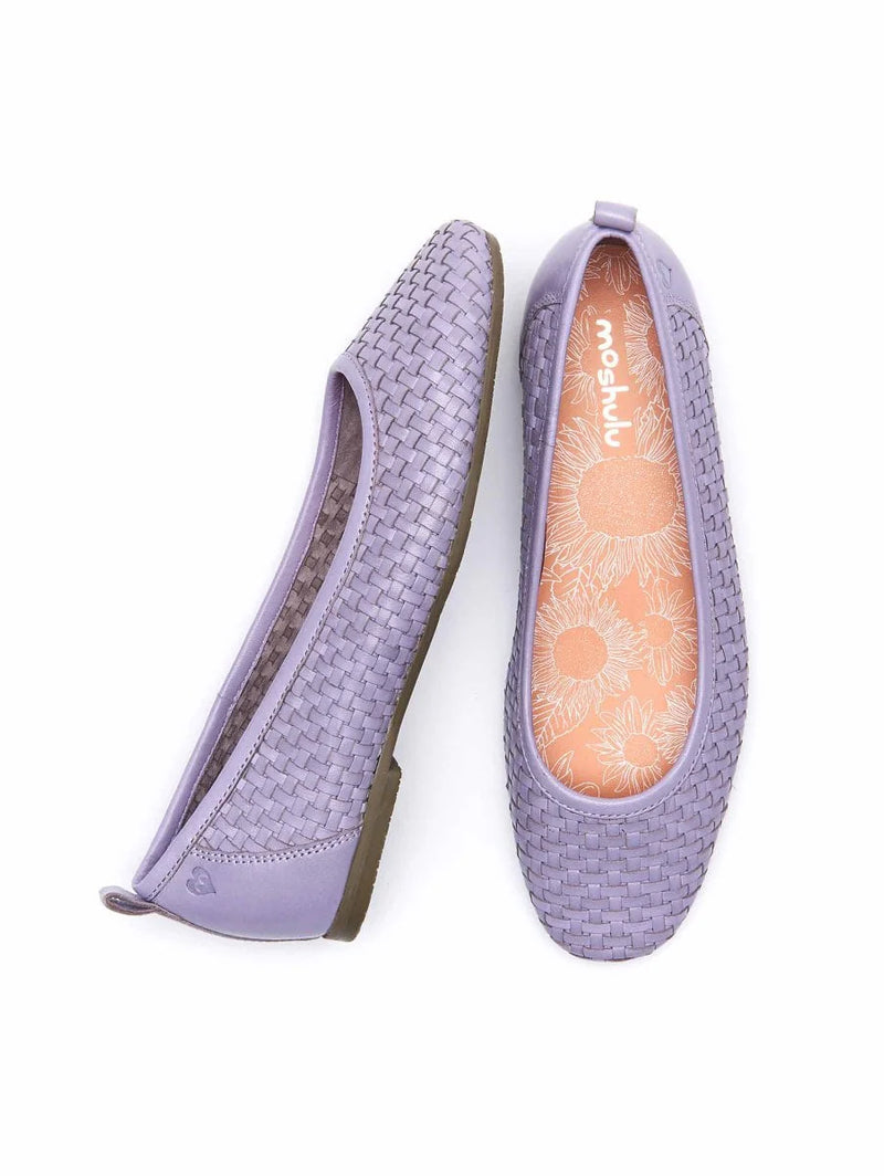 Purple Woven leather ballet pumps - SWANPOOL LILAC HAZE