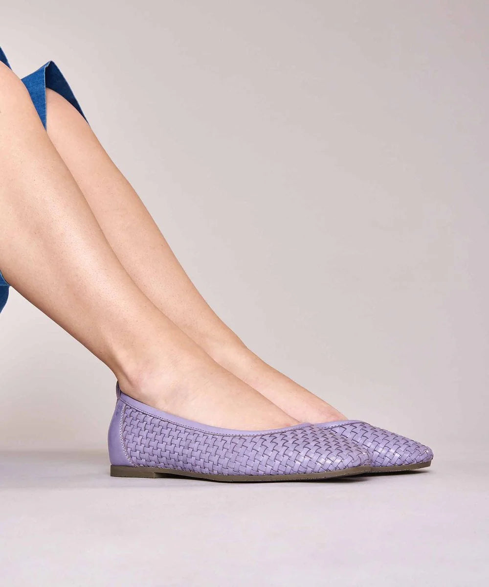 Purple Woven leather ballet pumps - SWANPOOL LILAC HAZE