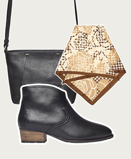 Black western-style heeled ankle boot - YARDANG BLACK LEATHER