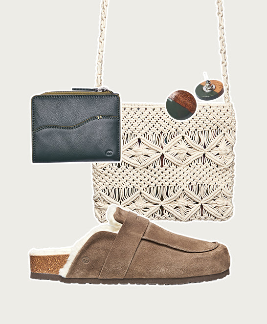 Grey fluffy lined penny loafer mule - ZINNIA PORTOBELLO GREY SUEDE